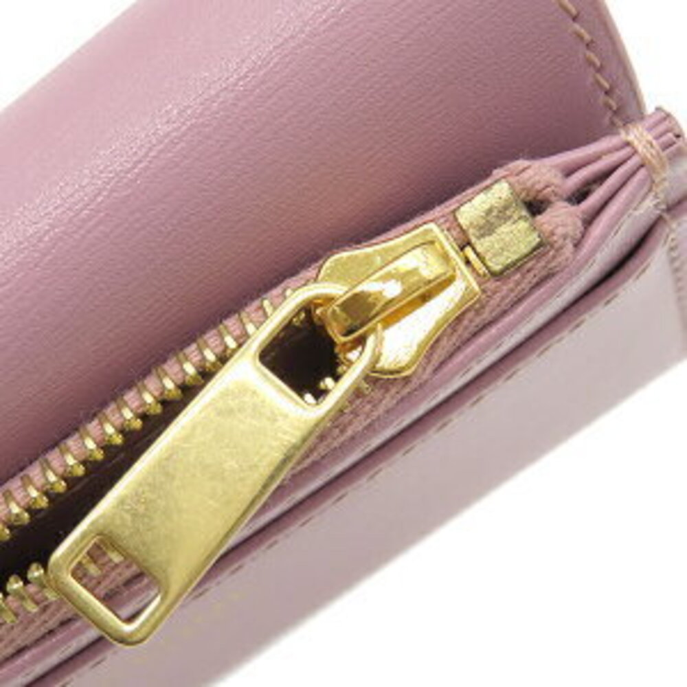 Celine wallet compact pink leather Triomphe coin - Picture 10 of 14